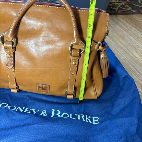 Dooney & Bourke Italian Florentine Leather Large Satchel Bag Natural - Picture 7 of 16
